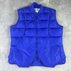 Vintage REI Down Vest Womens 8 Blue Puffer Quilted Outdoor Hiking Insulated 80s